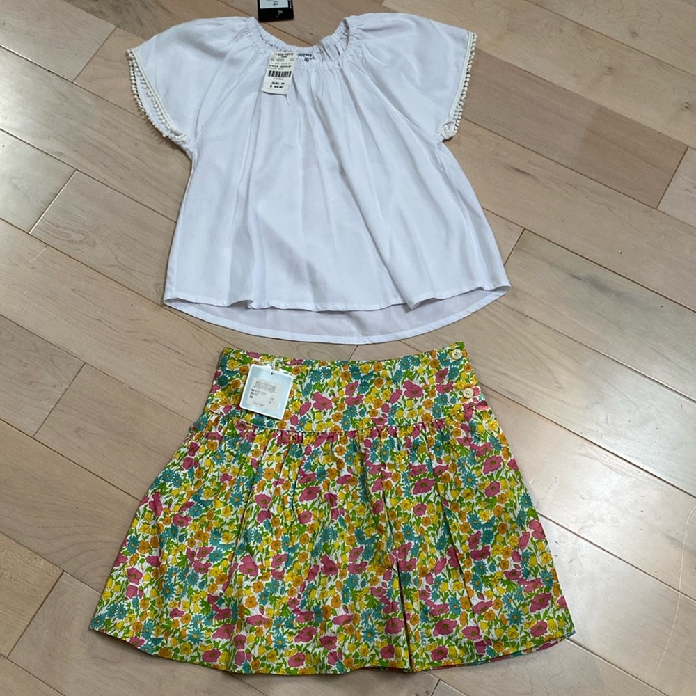 Best & co. Soft cotton liberty fabric skirt - flowers by Zoe top